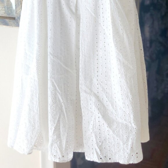 G1 So pretty Calvin Klein cotton eyelet dress, lined, back zip lovely 4 summer - Picture 3 of 11